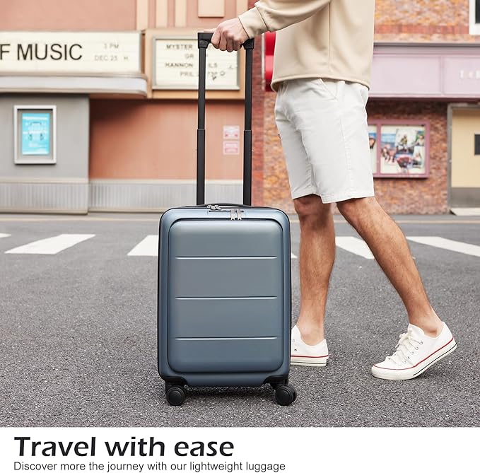 COOLIFE Luggage Suitcase Piece Set Carry On ABS+PC Spinner Trolley with pocket Compartmnet Weekend Bag (Sakura pink, 2-piece Set)