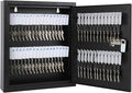 KYODOLED 60-Key Storage Lock Box with Code, Wall Mount Combination Lock Box, Key Hooks & Labels, Black