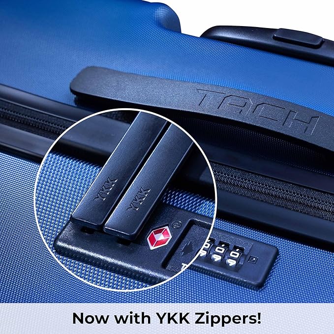 Tach V3.1 Hard Shell Carry On Luggage 20 inch | Carry on Luggage with Spinner Wheels & Patented Built-In Connecting System | One Piece Rolling Suitcase Links 9 Bags At Once (Midn Blue)