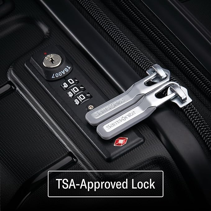 Samsonite Freeform 28-Inch Large Luggage with Dual 360° Spinner Wheels - Checked Suitcase - TSA Lock, Airline-Approved - Lightweight Durable Polypropylene Expandable Hardshell - Navy