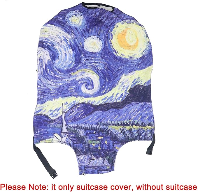 MosaiRudo Thicker Luggage Cover Elastic Suitcase Cover Protector Fits 18-32 Inch Suitcase Travel Accessories (Starry Sky, XL)