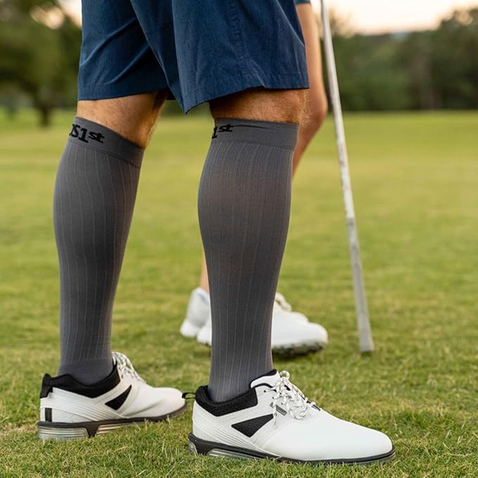 Medical Grade Compression Socks for Men & Women 15-20 mmHg by OrthoSleeve (Grey, Small)