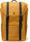 tomtoc Flap Laptop Backpack, Lightweight, Water-Resistant Casual Daypack, Durable Work-pack, Vintage Classic Rucksack for 13-15.6 Inch Laptop, perfect for Campus, Street, 22L Yellow