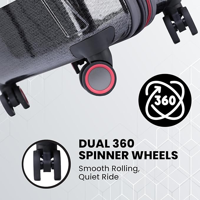 Spyder Traverse 25 Inch Medium Expandable Hardside Upright Suitcase with 360° Spinner Wheels, TSA Approved Lock, Silver
