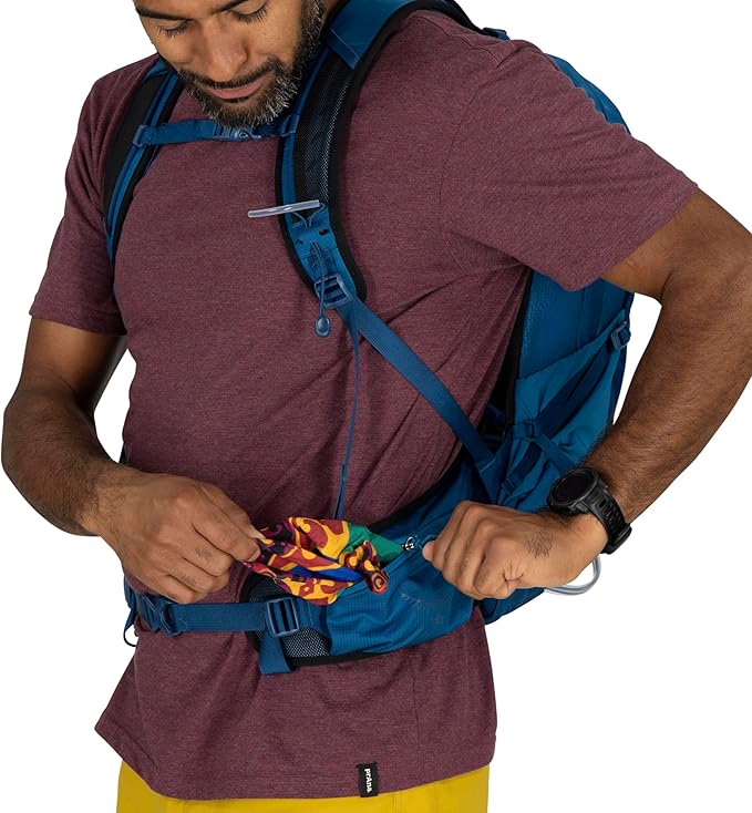 Osprey Talon 11L Men's Lightweight Hiking Backpack with Hipbelt, Frosty Mint Green/Night Shift