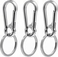 Keychain Keyring Set for Men Women Classic Metal Home Car Key Holder Organizer Portable Carabiner Clip Accessories 2PCS