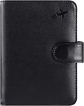Passport Holder Cover Wallet RFID Blocking Leather Card Case Travel Accessories for Women Men (#Black)