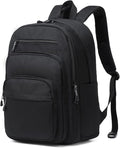 Lanola Basic Multi-Pocket Multipurpose Backpack Classical Water Resistant Student Bookbag For School Business Travel or Casual Daypack Backpacks for Men or Women - Black