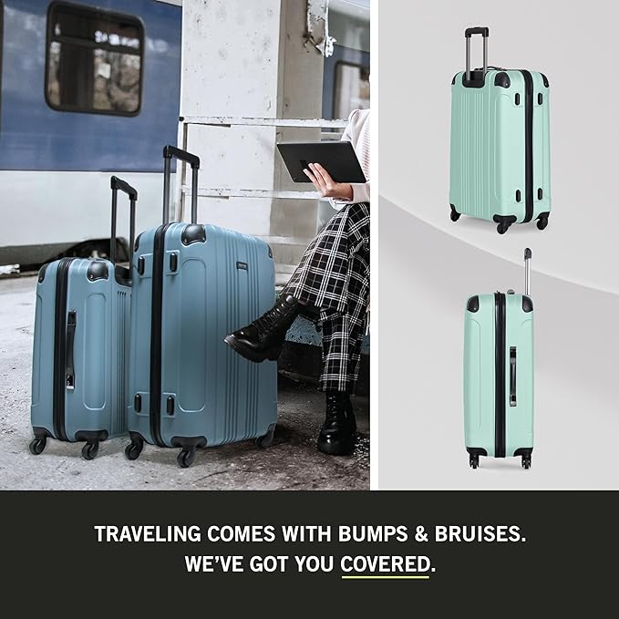 Kenneth Cole REACTION Out of Bounds, Mint Blue, 20-Inch Carry On