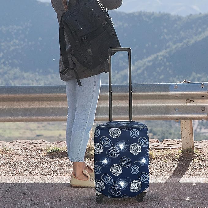 HYPER VENTURE Washable Luggage Cover - Fashion Suitcase Protector Fits 31-32 Inch Luggage (Sparkler, XL)