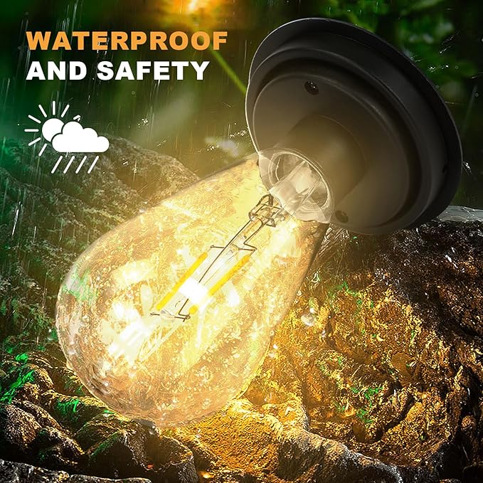 Replacement Solar Light Tops-Solar Light Bulbs for Outside-Solar Lanterns Outdoor Waterproof 2 Pack,One Thing, Three Uses, Multifunctional Size Conversion Or Personalized Hanging