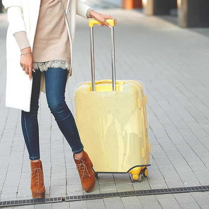 Clear Luggage Cover for 28 inch Suitcase Tsa Approved Thicken PVC Plastic Suitcase Protector Cover for Baggage Travel Waterproof.