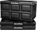CleverMade Collapsible Storage Bins - Obsidian 3 Pack 32L - Stackable Containers Heavy Duty Capacity Folding Crates - Space-Saving for Home