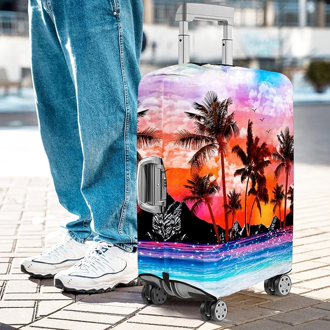 Luggage Cover for Suitcase Elastic Suitcase Cover Protector, Carry On Luggage Sleeve Anti Scratch Travel Essentials Suitcase Protector Fits 27-29