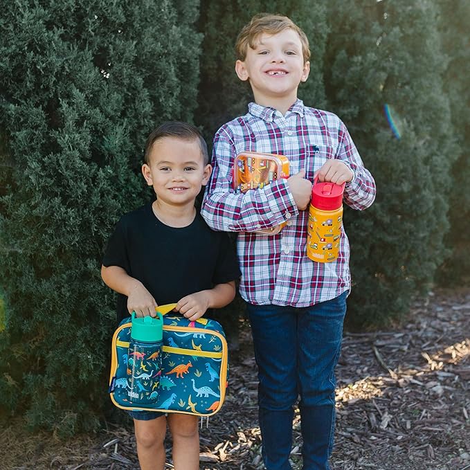 Wildkin Kids Insulated Lunch Box – Durable and Reusable for School & Travel - Jurassic Dinosaurs