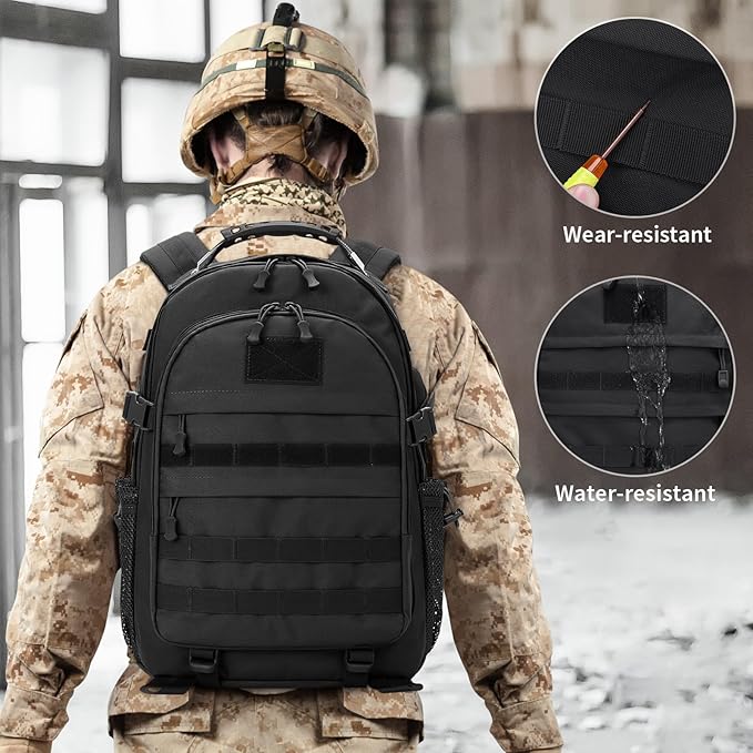 HUNTVP Military Tactical Backpack 40L Large Army 3 Day Assault Pack Molle Bag Backpacks WR Hunting Rucksack Assault Pack