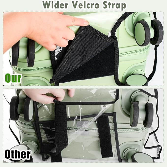 Thicken Clear Luggage Cover Protector, 24" PVC Luggage Covers for Suitcase Waterproof Dustproof Anti-scratch Travel Suitcase Covers Case for Wheeled Luggage