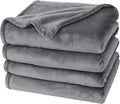 PHF Ultra Soft Fleece Blanket Twin Size, No Shed No Pilling Luxury Plush Cozy 300GSM Lightweight Blanket for Bed, Couch, Chair, Sofa Suitable for All Season, 66" x 90", Grey