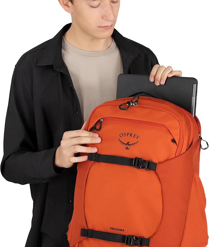 Osprey Proxima 30L Campus Laptop Backpack - Organized Everyday Pack with Dedicated Tech Storage, Water Bottle Pockets, and Comfortable Carry - Perfect for School, Commutie, and Travel, Black/Coal Grey