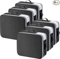 DIMJ Clothes Storage Bag 6 Pack, 19L Compression Storage Bags for Blanket, Sweater, Jacket, Closet, Sheet Storage Organizer with Window Handle, Compression Packing Cubes Space Saver Bags with Zipper