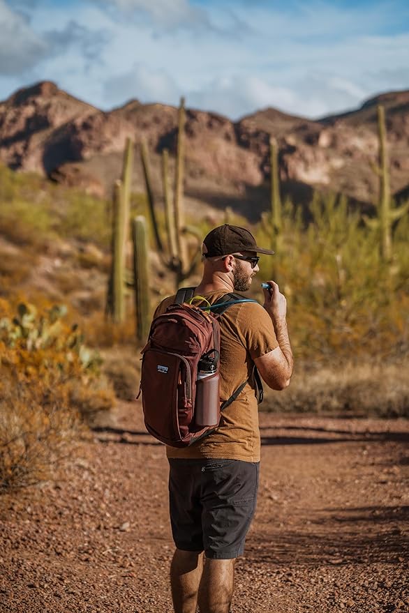 Eddie Bauer 30L Venture Backpack, Hydration and Laptop Compatible Daypack, Redwood