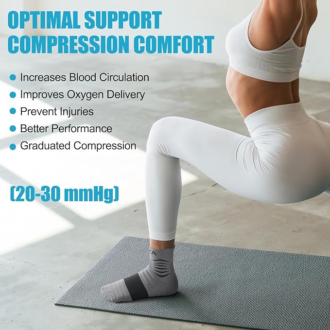 NEENCA Medical Compression Socks for Women & Men Circulation, Ankle Compression Stockings for Pain Relief, Plantar Fasciitis, Swelling, Neuropathy, Runner, Nurses, Travel, Pregnancy, Flying,20-30 mmHg
