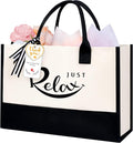 BAGAIL Initial Tote Bag, Personalized Birthday Gifts for Women, Teacher, Friends, Mom, Wedding, Monogrammed Beach Bag