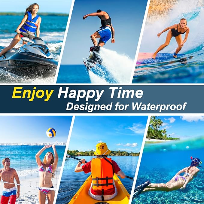 Large Waterproof Phone Pouch Floating, Waterproof Phone Case for iPhone 15 14 Pro Max 13 Plus 12 11 X XS XR Samsung S23 S22 up to 8.5'', Water Proof Phone Dry Bag for Swimming Kayaking Black