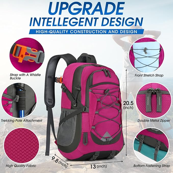 IGOLUMON Hiking Backpack 40L Packable Lightweight Camping Backpack Men Women Waterproof Hiking Daypack Outdoor Travel Daypack
