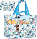 Extra Large Beach Bags for Women, Waterproof Sandproof Beach Tote Bag Zipper Foldable Swim Pool Bag with Wet Pocket