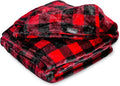 Bare Home Fleece Blanket - Full/Queen - Ultra-Soft Lightweight for Bed, Sofa, and Couch - Luxury Microplush - Cozy Warm Blanket (Full/Queen, Buffalo Plaid - Red/Black)