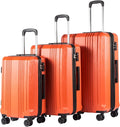 Coolife Luggage Expandable Suitcase PC+ABS 3 Piece Set with TSA Lock Spinner 20in24in28in