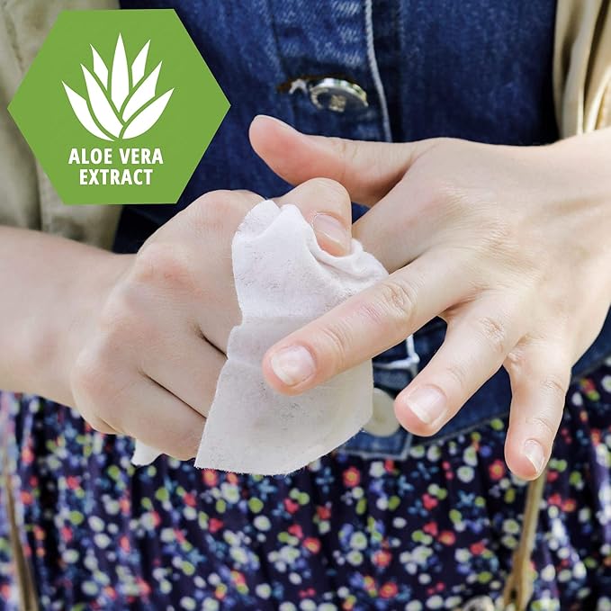 MED PRIDE Alcohol Based Disinfectant Wipes, 100 Pack, with Aloe Vera, Wipes with Alcohol for Cleaning, 5.5in X 7.8in