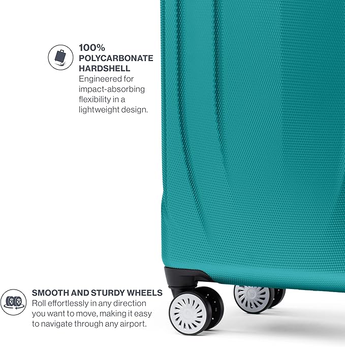 Travelpro Pathways 3 Hardside Expandable Luggage, 8 Spinner Wheels, Lightweight Hard Shell Suitcase, Checked Large 28 Inch, Kayak