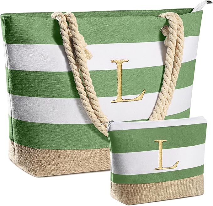 YOOLIFE Beach Bags for Women - Travel Canvas Beach Tote, Pool Waterproof Bag, Travel Essentials, Gifts for Women Birthday