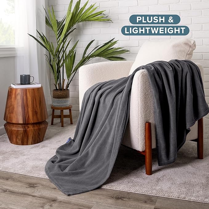 Bare Home Polar Fleece Blanket - King - Warm & Cozy - Premium Fleece - Throw for Bed, Sofa, Camping, Travel and Cold Nights - Lightweight Blanket (King, Forged Iron Grey)