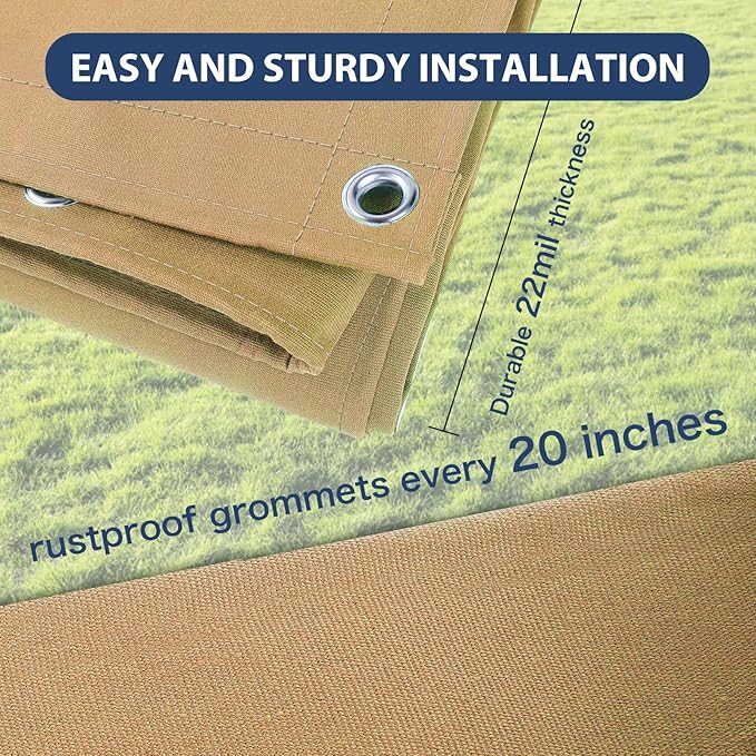 10’x12’ Canvas Tarps Heavy Duty Waterproof Tarpaulins with Aluminum Grommets,UV Resistant, 22Mil Multipurpose Drop Cloth, 14oz Cover Sheet for Outdoor and Indoor Use with Ropes Yellow