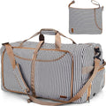 120L Duffle Bag for Travel, Large Foldable Waterproof Travel Duffel Bags Weekender Overnight Bag for Men and Women with Shoe Compartment (Stripe)