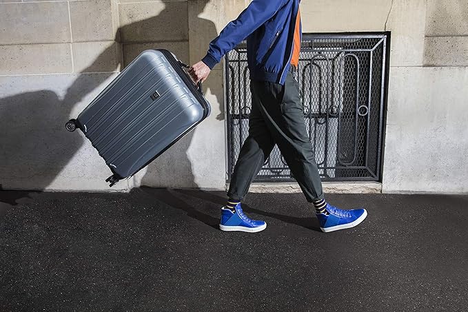 Delsey Luggage Aero 2 Piece Set (21" & 25") Spinner Suitcase (Titanium)