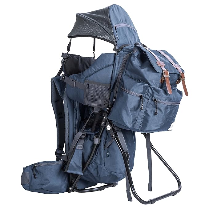 ClevrPlus Urban Explorer Child Carrier Hiking Baby Backpack, Marine Blue