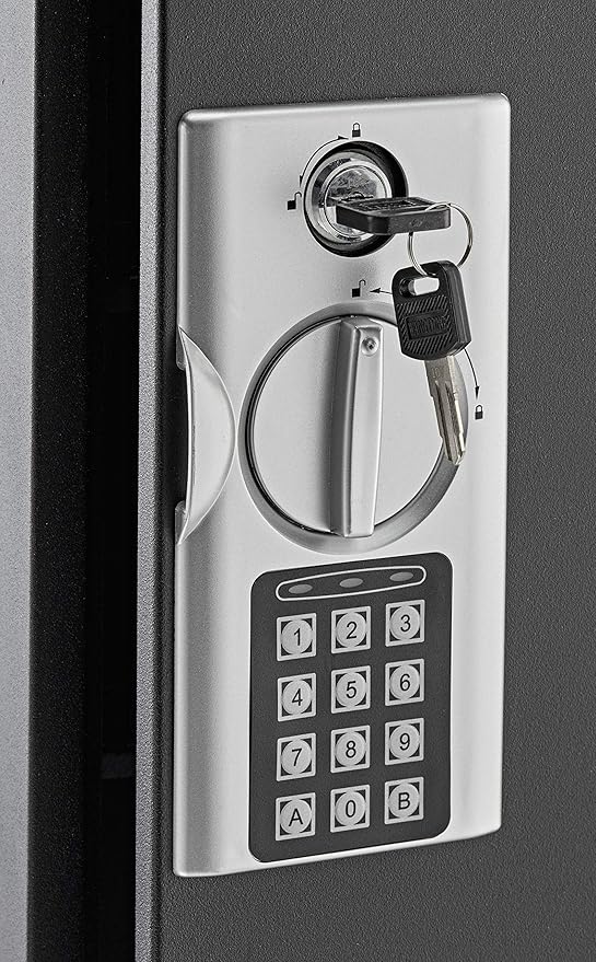AdirOffice Key Holder Wall Mount - 60 Keys Lock Box with Code, Key Cabinet Wall Mount, Valet Parking Key Box, Car Dealer Key Cabinet - Space Saving Locking Key Box Wall Mount with Digital Lock