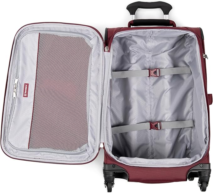 Travelpro Maxlite 5 Softside Expandable 2-Piece Luggage Set — Carry-On and Large Checked Luggage — Burgundy