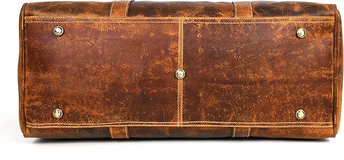 Leather Duffel Bag for Men & Women Travel, Weekend, Overnight, Gym Bag