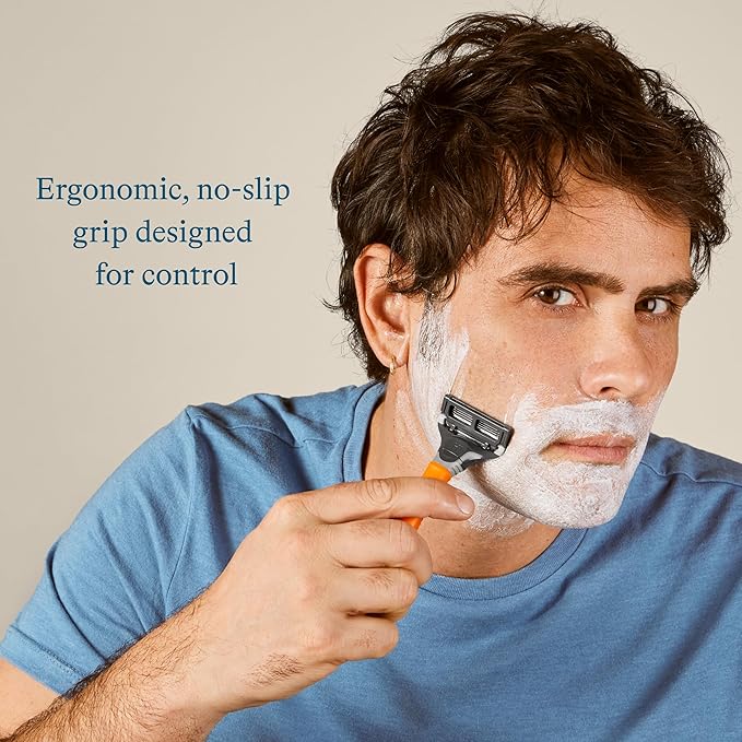 Harry's Shaving Razors for Men includes a Razor and 3 Razor Blade Refills (Ember) & Post Shave - Post Shave Balm for Men - 3.4 Fl Oz (Pack of 2) (packaging may vary)