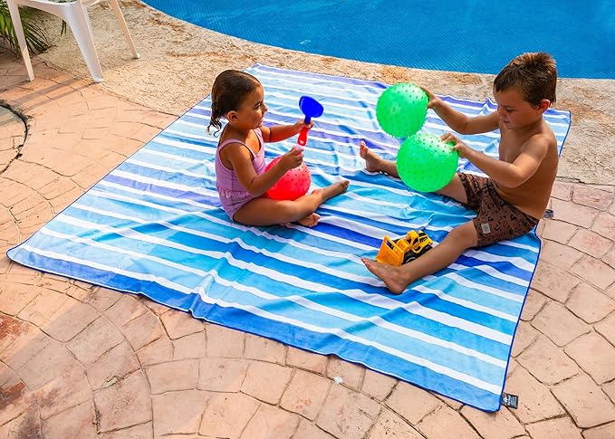 Quick Dry Towel Extra Extra Large 72x72 Inch - Microfiber Beach Towel - Perfect for Beach, Travel, Swimming, Pool, Yoga, Hiking, Camping - Lightweight, Fast Drying, Compact for Adults (Maldives)