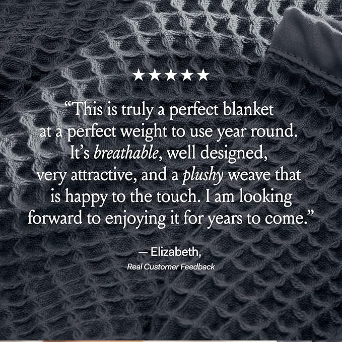 BOLL & BRANCH Waffle Bed Blanket - Twin, Natural - Luxury 100% Organic Cotton - Soft, Lightweight and Breathable - Textured Waffle Weave Design