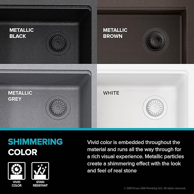 KRAUS Bellucci 30” in. Undermount Workstation Granite Kitchen Sink in White with Accessories, KGUW1-30WH