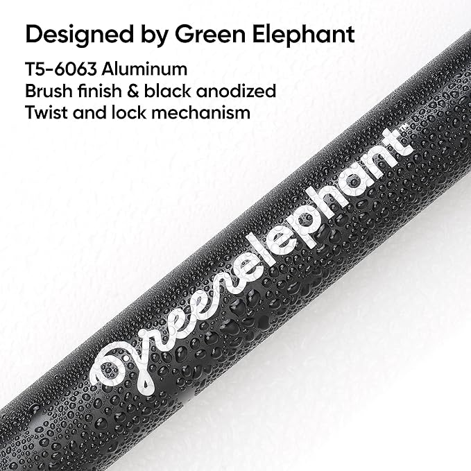 Green Elephant Camping Tarp Poles - Adjustable Aluminum Telescoping Tent Poles for Tarps, Canopy & Awning - Heavy Duty Collapsible Pole Set of 2 - Extends 8ft 2.8 in, Shrinks to 2ft 9.5 in.