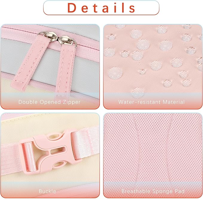 Cute Mini Toddler Backpacks for Girls 2-4 Little Kids Backpack preschool Bookbag (Pink and Cream)