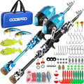 ODDSPRO Kids Fishing Pole Pink, Portable Telescopic Fishing Rod and Reel Combo Kit - with Spincast Fishing Reel Tackle Box for Girls, Youth